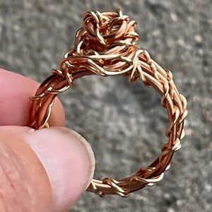 Copper with Gold-Toned Women's Ring